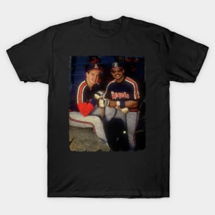 Wally Joyner and Reggie Jackson in Los Angeles Angels of Anaheim T-Shirt